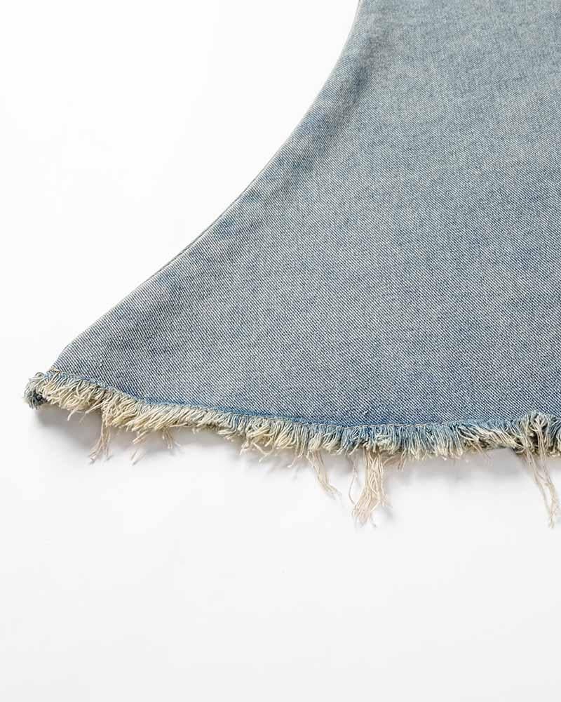 Sageborn Maxi Denim Skirt