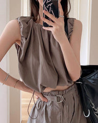 Utopian Fury Ruched Bubble Top