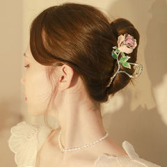 Mental Rose Hair Clip Hair Claw Barrette Clamp Jaw for Women