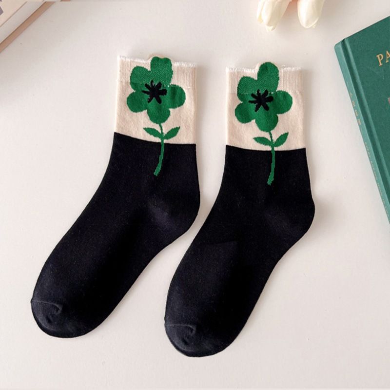 Cute Flowers Candy Color Socks