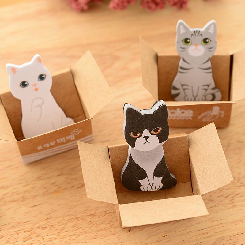 Cute Cat In A Box Sticky Notes