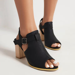 Sandals Summer Open Toe High Heel Buckle Shoes