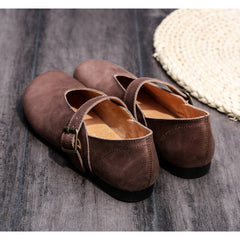Retro Soft Leather Handmade Flat Shoes
