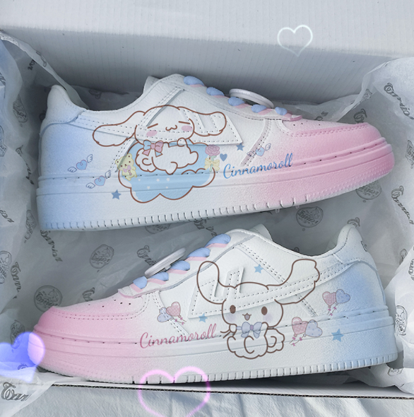 Cute Print Dog Pastel Preppy Sneakers Aesthetic Shoe