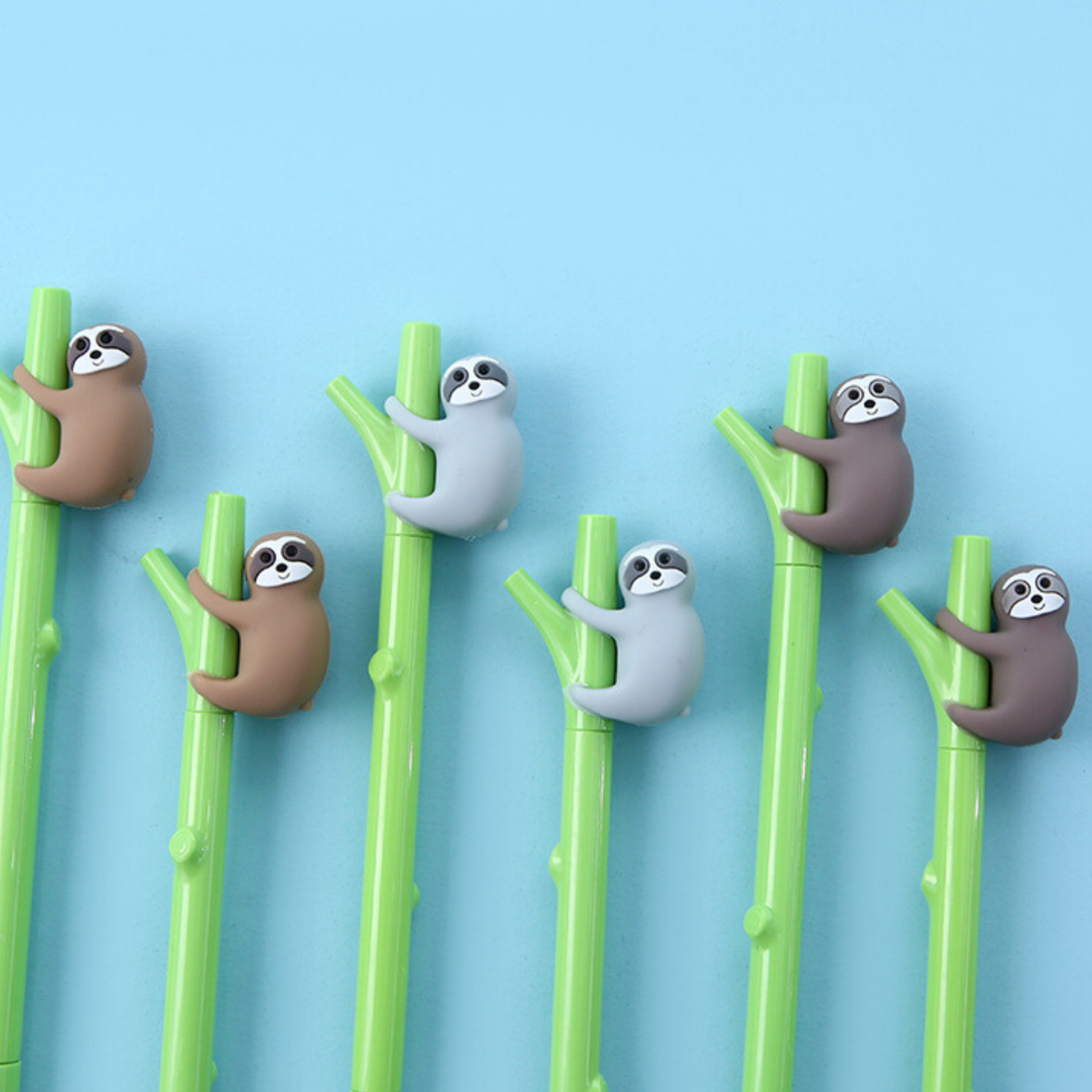 3 Pc Cute Kawaii Tree Sloth Gel Pen Set