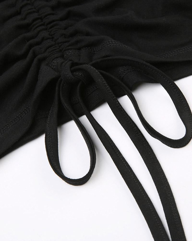 Drayheller High Neck Cropped Top