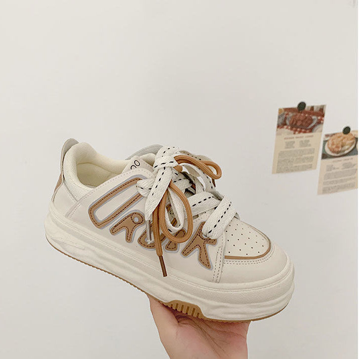 Letter Patchwork Trendy Sneakers Students Shoes