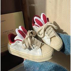 Cute Bunny Rabbit Ear Sneakers Shoes