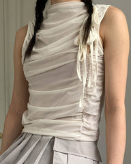 Ribbon Festival Mesh Tank Top