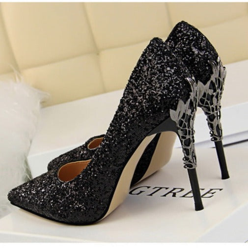 Sequins High Heels Bridal Wedding Prom Homecoming Shoes