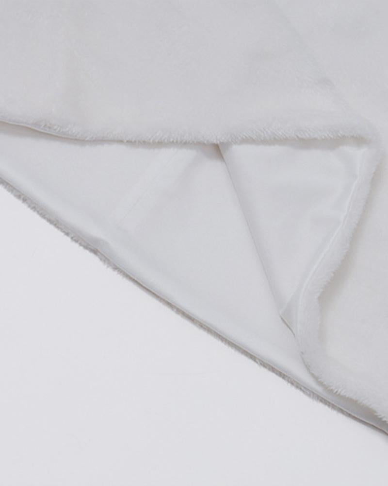 Feather Texture Simple And Warm Short Skirt