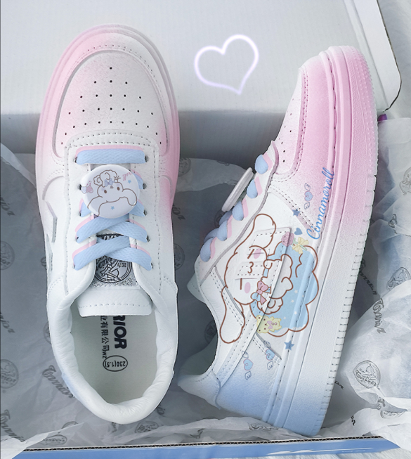 Cute Print Dog Pastel Preppy Sneakers Aesthetic Shoe Baly Shop