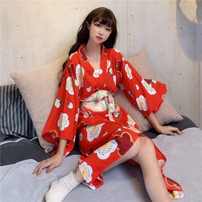 Japanese Cherry Kimono Pajamas Dress