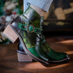 British Racing Leather Ankle Boot