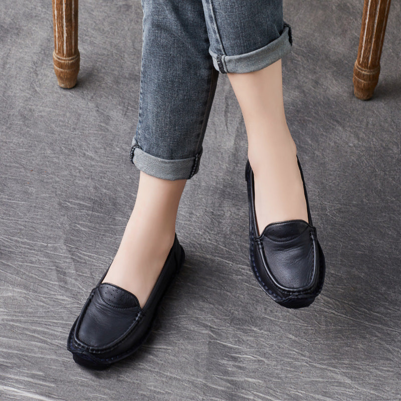 Loafers Shoes for Comfortable Soft Soled Leather Handmade