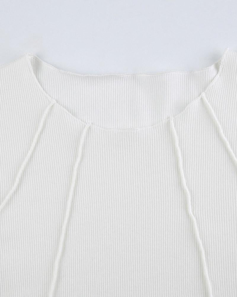 Dividing Line Ribbed Top