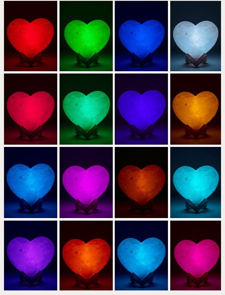 Cute Heart Shape Night Lamp Gift