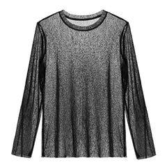 See-through Summer Outer Wear Lightweight Sunscreen Mesh Tops for Women