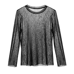 See-through Summer Outer Wear Lightweight Sunscreen Mesh Tops for Women