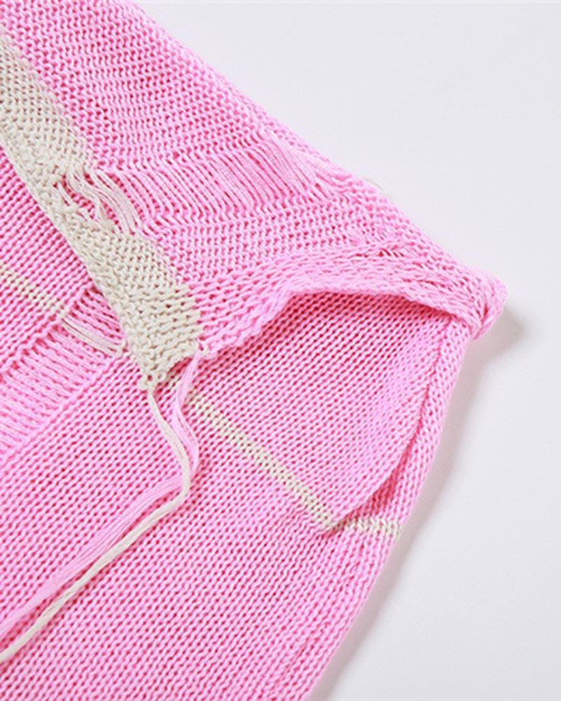 Blessed Thunder Knitted Mini Skirt with Trousers