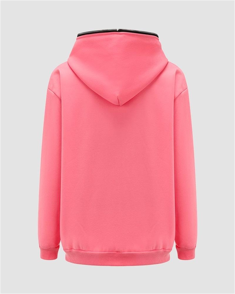 Hip Hop Graffiti Letter Print Hoodie
