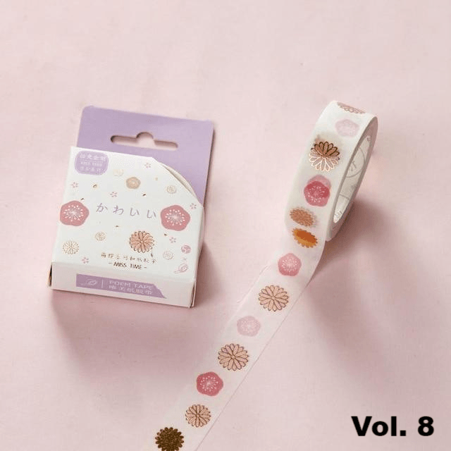 2Pcs Kitty in the Blossoms Washi Tape