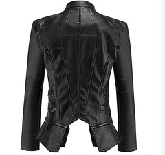 Women's Leather Jacket Motorcycle Style