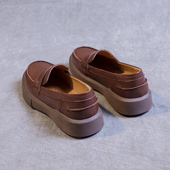 Handmade Leather Soft Sole Loafers Flat Shoes