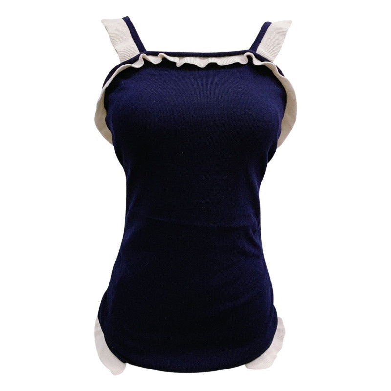 Cute Ruffled Sleeveless Monokini Swimsuit One Piece