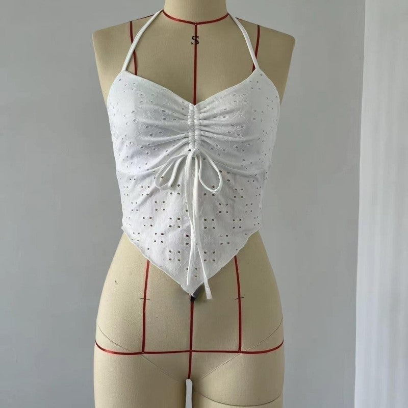 The Daisy Eyelet Halter Top