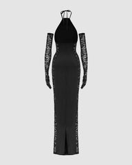 Lovelace Maxi Dress with Gloves