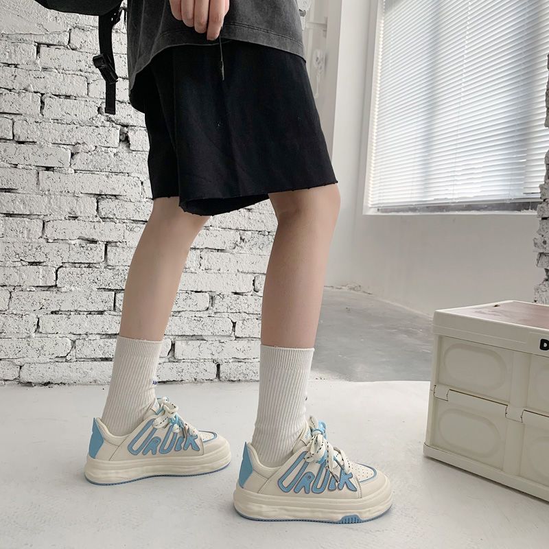 Letter Patchwork Trendy Sneakers Students Shoes