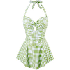 Soft Girl Aesthetic Hanging Neck Halter Swimsuit