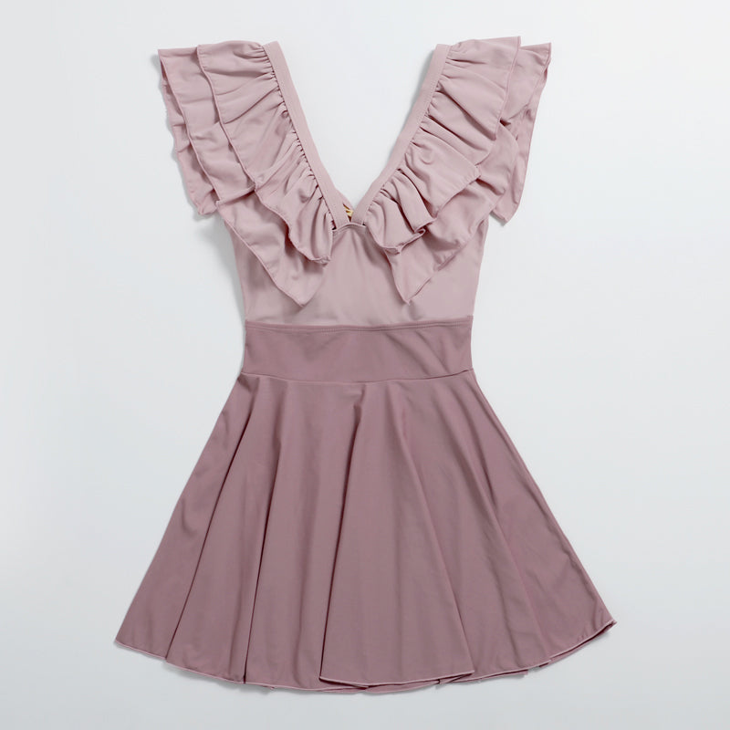 Cute Sweet Ruffle Swimsuit Dress