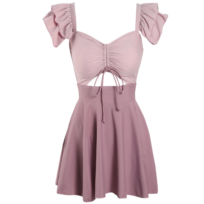 Cute Sweet Ruffle Swimsuit Dress