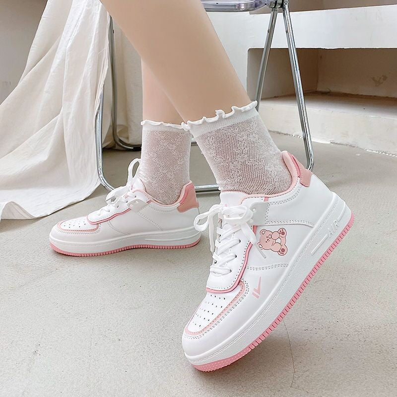 Cute Bear Sneakers Comfortable Walking Shoes