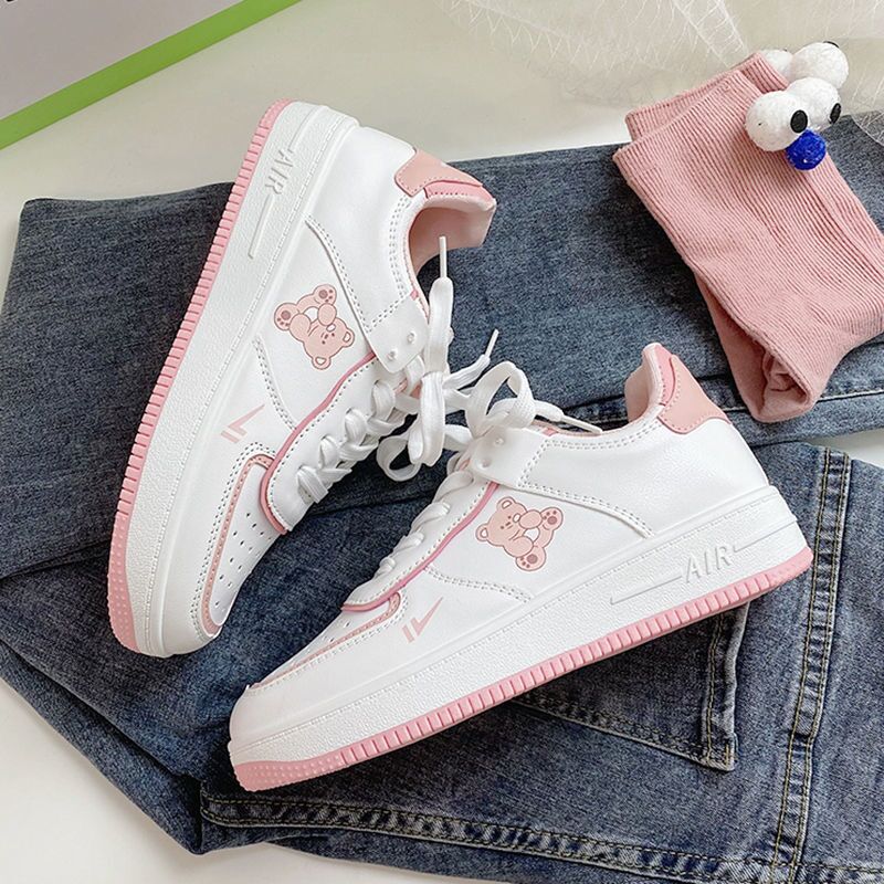 Cute Bear Sneakers Comfortable Walking Shoes
