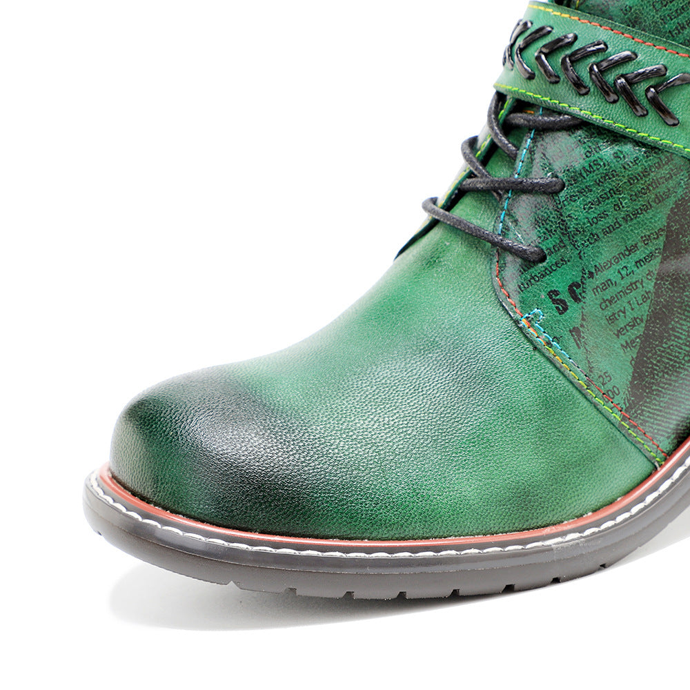 British Racing Leather Ankle Boot