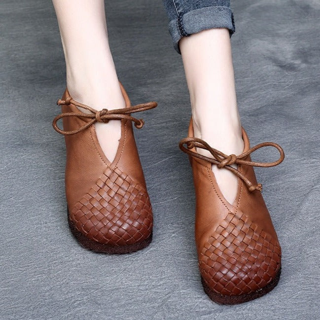 Handmade Leather Shoes for Soft Sole Shoes Flat