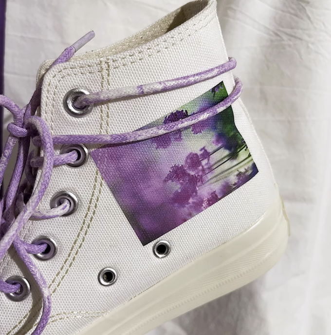 Harajuku Aesthetics Lavender High-Top Canvas Shoes