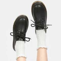 Platform Oxfords lace-up Loafers