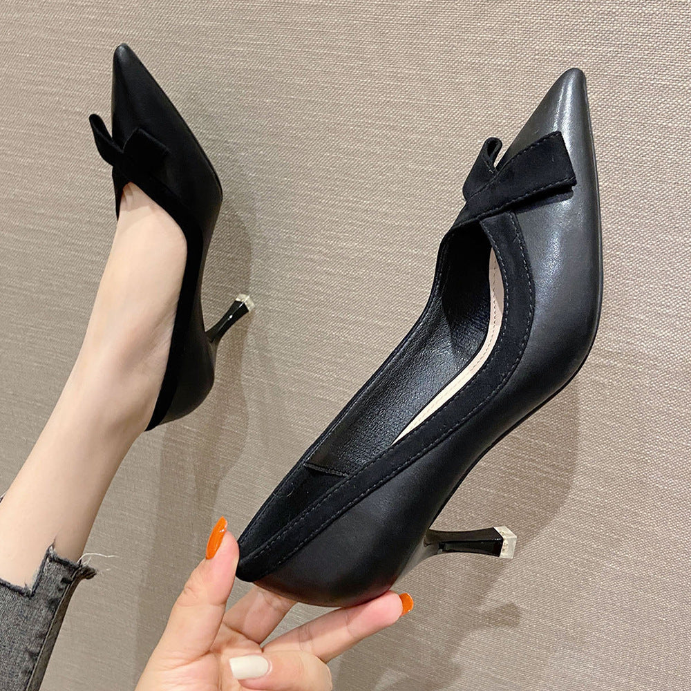 Elegant Pump Pointy Toe Kitten Mid Heels