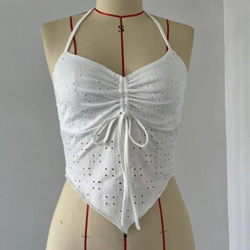 The Daisy Eyelet Halter Top