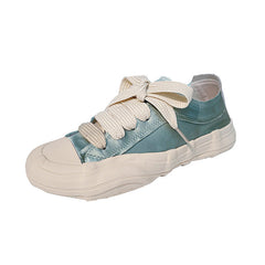 Satin Lace-up Front Sneakers Shoes