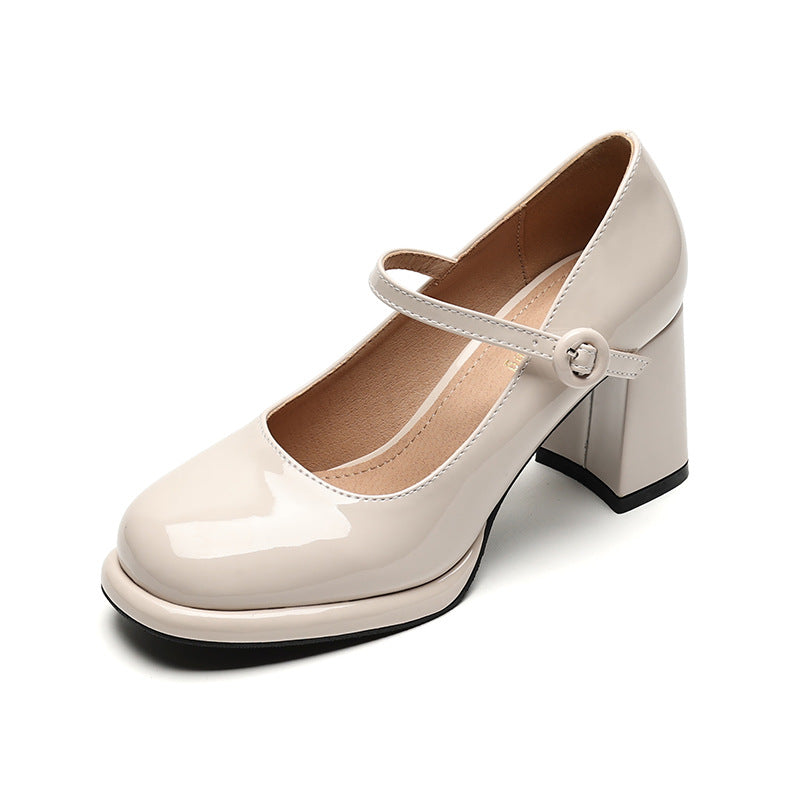 Block Heel Mary Janes Pumps Dress Shoes