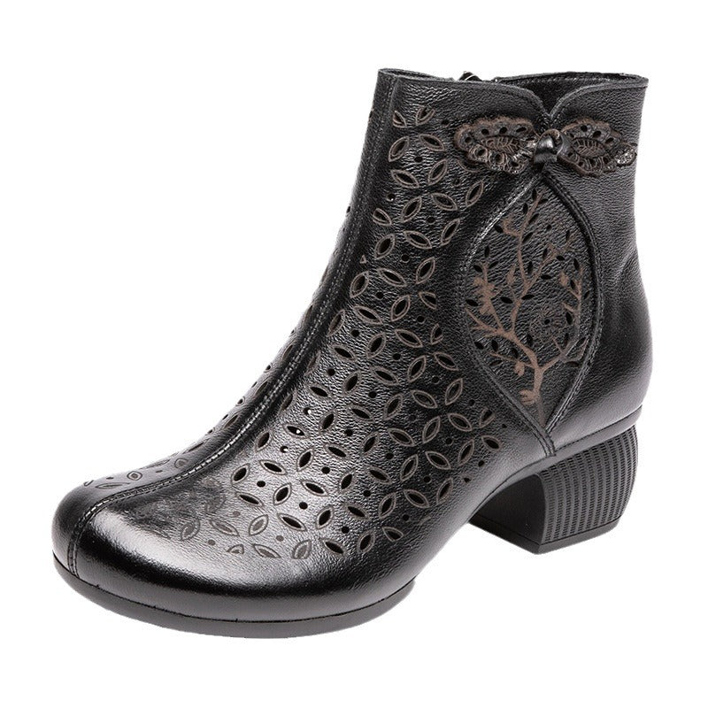 Handmade Leather Hollow Out Summer Sandals Boots