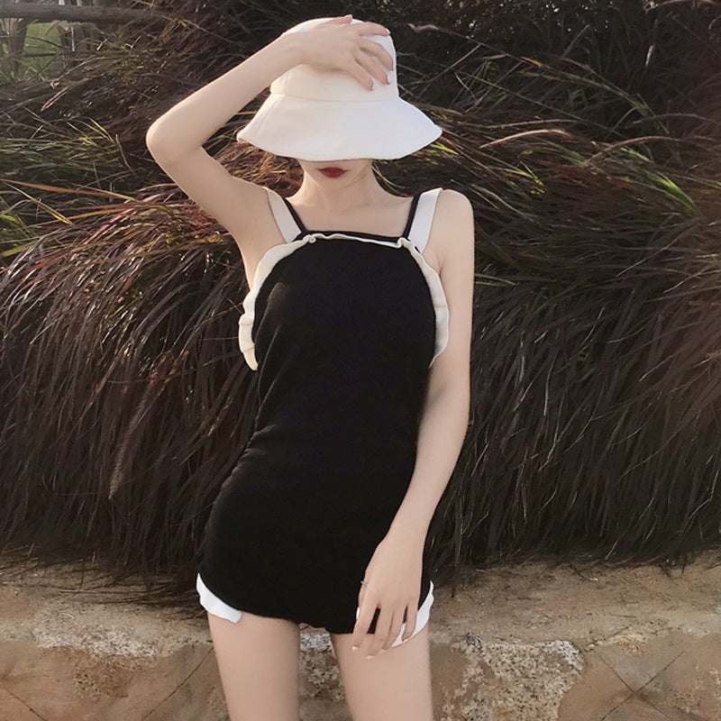 Cute Ruffled Sleeveless Monokini Swimsuit One Piece