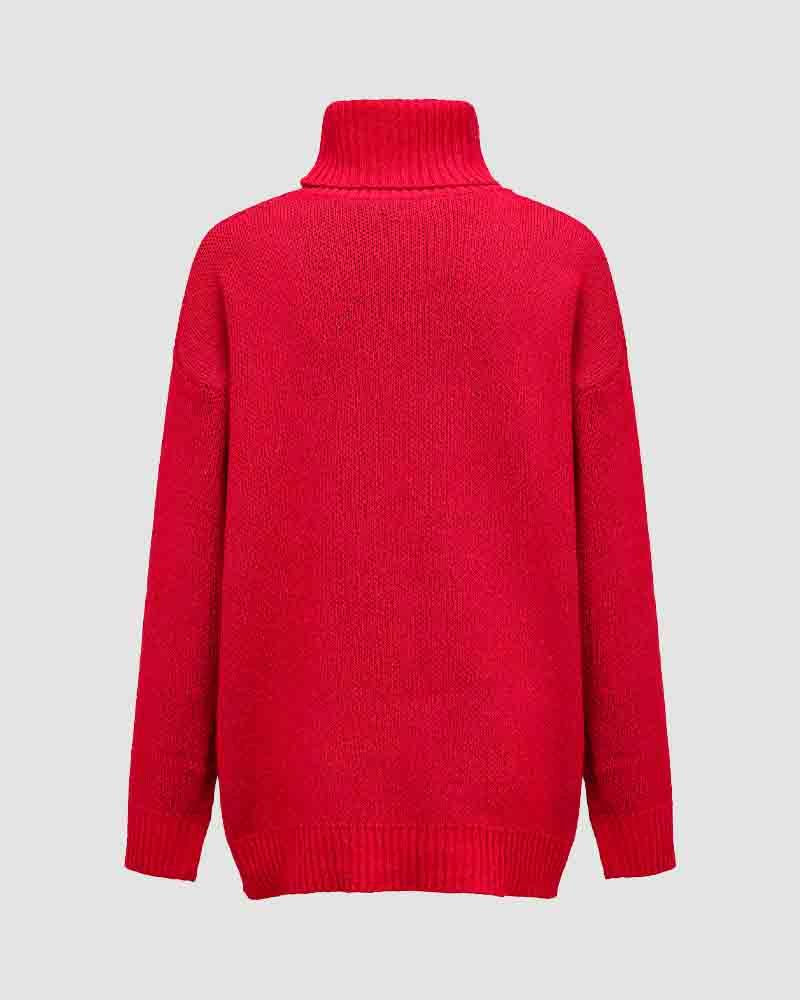 Merry Christmas High Neck Sweater