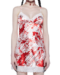 Halloween Bloody Stain Short Dress