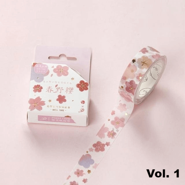 2Pcs Kitty in the Blossoms Washi Tape